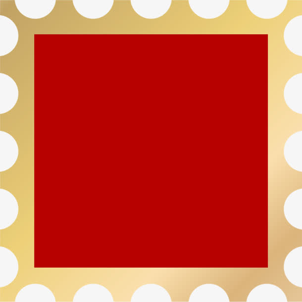 红色方块图标黄色边框免抠素材免费下载_觅元素51.
